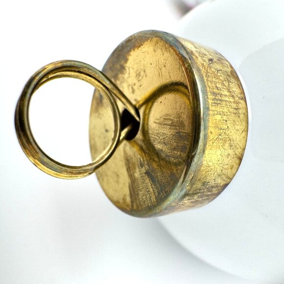 Floral Teardrop Set of 3 Christmas Holiday Ornament Hand Painted Gold Top  5.5" - Picture 7 of 10